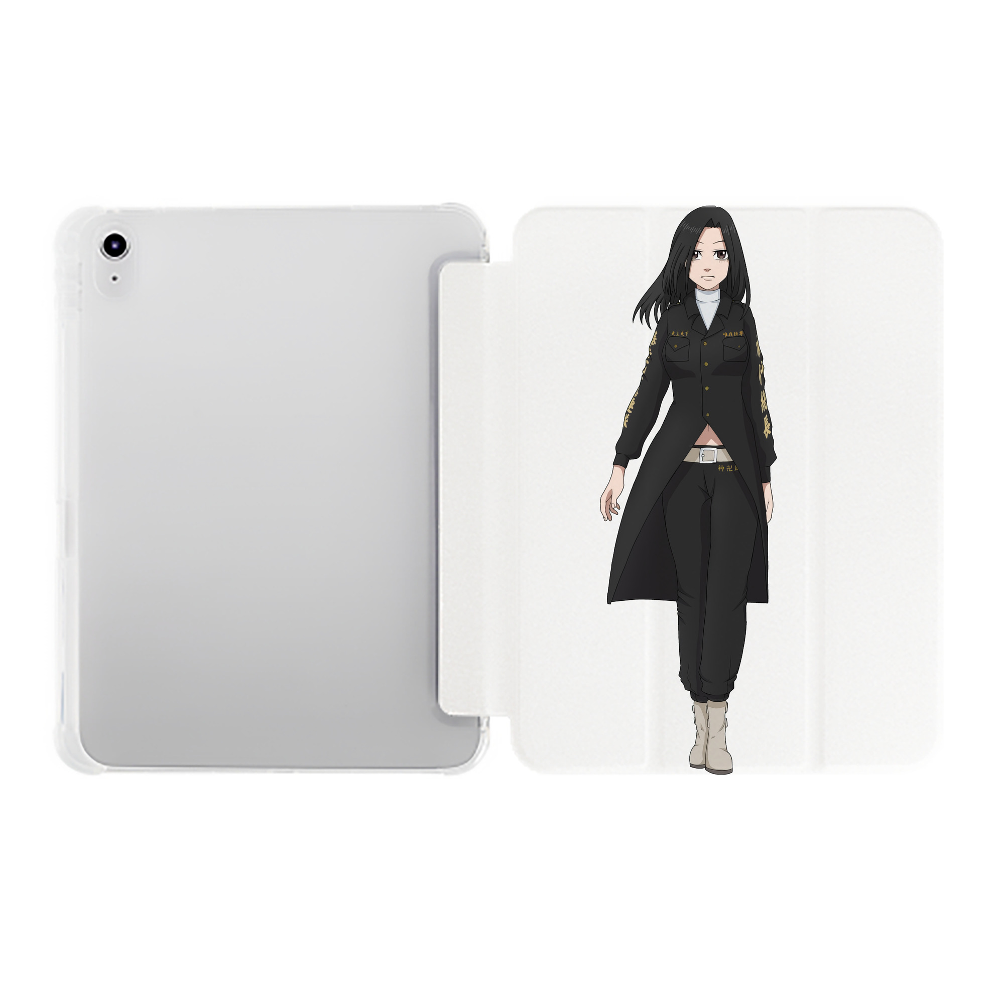 （画像用） 東京リベンジャーズ Tokyo Revengers IPad ケース ペン収納付き 三つ折りスタンド PUレザー×シリコン 対応機種9.5/10.5/10.9インチ